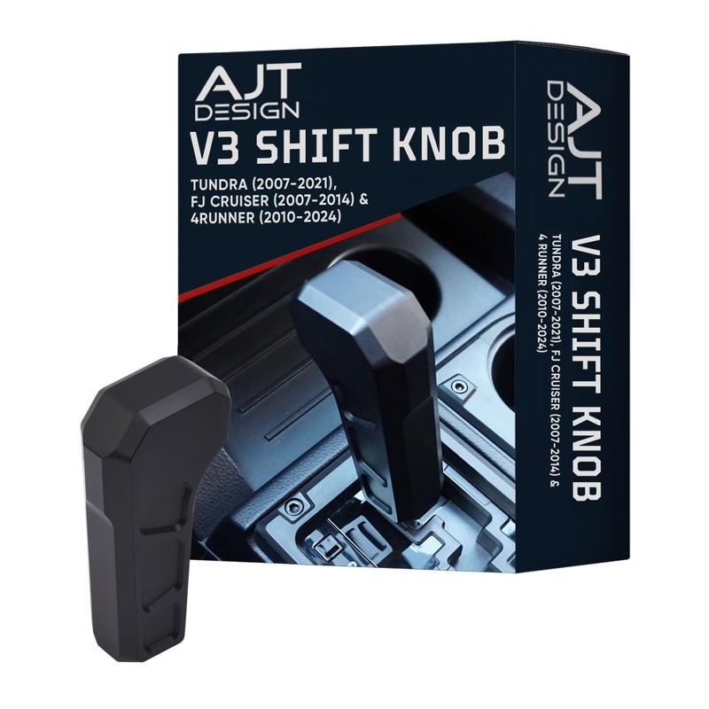 AJT DESIGN Automatic Gear Shifter Knob for 20072021 Tundra 20072014 FJ Cruiser Automatic 20102024 4Runner  Aluminum Car Gear Shift Knob  Compatible with Toyota Truck  SUV Accessories  BLACK